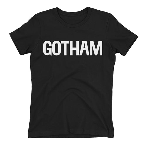 TV series t shirt Black short sleeve Gotham t shirt Gotham logo t shirt for women