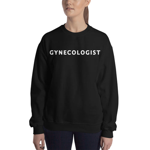 Gynecologist Sweatshirt Lady Doctor Sweatshirt Black One word medical specialist sweatshirt for women