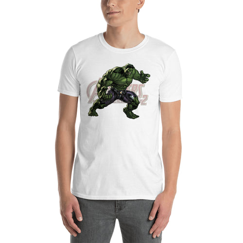 Hulk T shirt SuperHero Charactor T shirt short-sleeve White Cotton T shirt for men