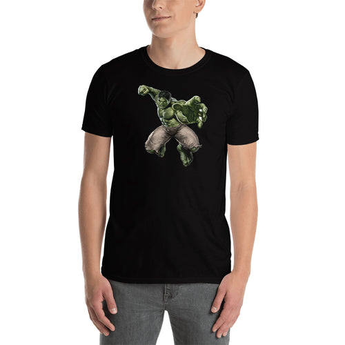 Hulk T shirt SuperHero T shirt Black short-sleeve Cotton T shirt for men