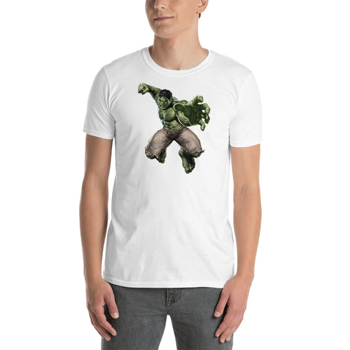 Hulk T shirt SuperHero T shirt White short-sleeve Cotton T shirt for men