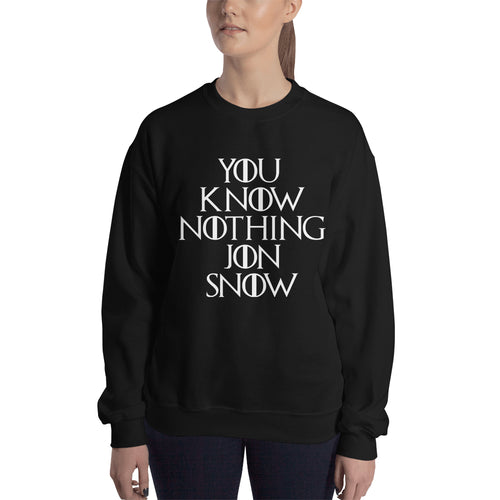 Jon Snow Sweatshirt Game of Thrones Sweatshirt Cotton-Polyester Black TV series Sweatshirt for women