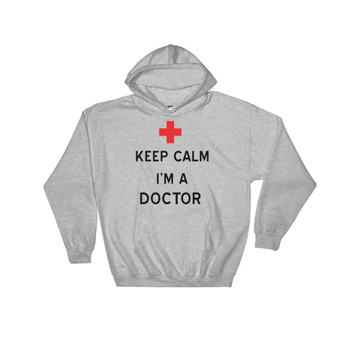 Keep calm I am A Doctor T Shirt White 100% Cotton Hoodie Sweatshirt for Lady Doctors