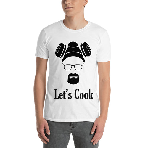Lets Cook t shirt Breaking Bad t shirt White Cotton Short-sleeve Walter White Chef t shirt for men