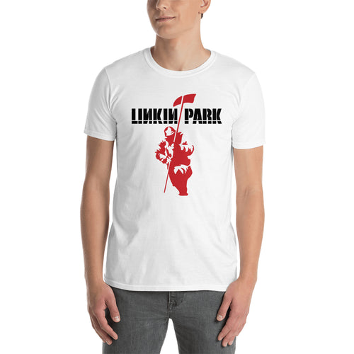Linkin Park T shirt Linkin Park Band T shirt Short-sleeve White Cotton Band T shirt for men