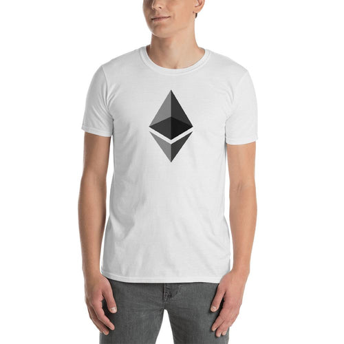 Ethereum T Shirt White Cryptocurrency Ethereum Tee Shirt Blockchain Digital Ledger T Shirt for Men - Dafakar