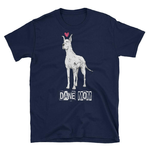 Great Dane Mom T Shirt Navy Great Dane Lady T Shirt Unisex Mothers Day Gift T Shirt Idea - Dafakar