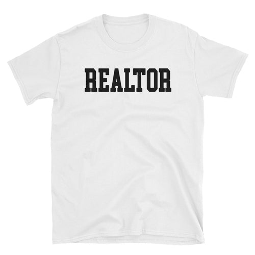 Realtor T Shirts White Color Real Estate Agent T Shirt Short-Sleeve Cotton T-Shirt for Women Property Dealers