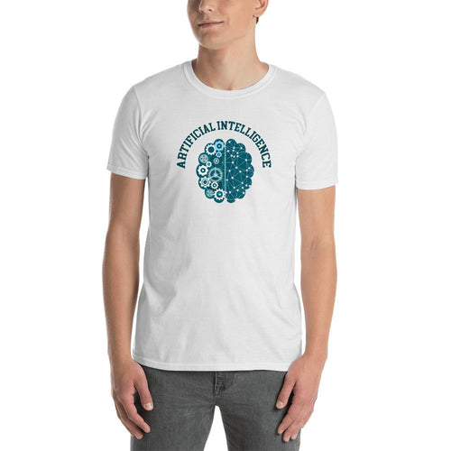 Artificial intelligence T Shirt White AI Geek T Shirt for Men - Dafakar