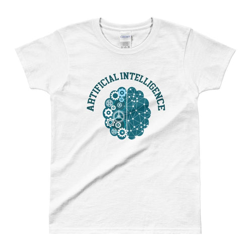 Artificial intelligence T Shirt White AI Geek T Shirt for Women - Dafakar