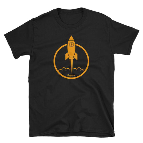Bitcoin T Shirt Black Rocket Cryptocurrency Bitcoin Tee Shirt for Women - Dafakar