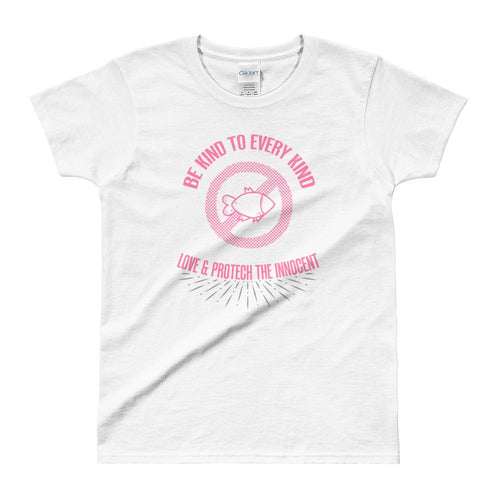 Be Kind To Every Kind T Shirt Animal Rights Love and Protect Animals White T Shirt for Women - Dafakar