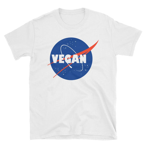 Vegan Nasa T Shirt White Nasa Vegan T Shirt for Women - Dafakar