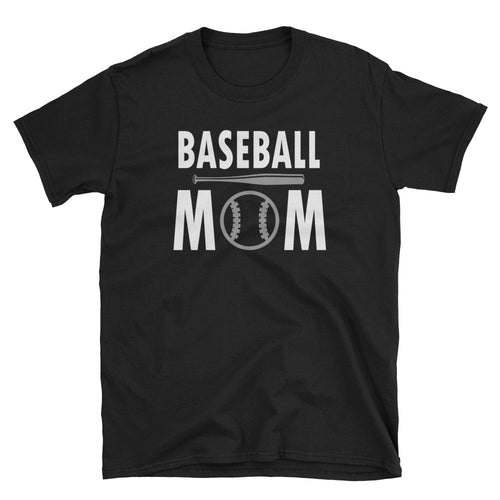 Baseball Mom T Shirt Black Short-Sleeve Unisex Baseball Mom T Shirt - Dafakar