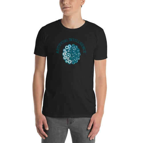 Artificial intelligence T Shirt Black AI Geek T Shirt for Men - Dafakar