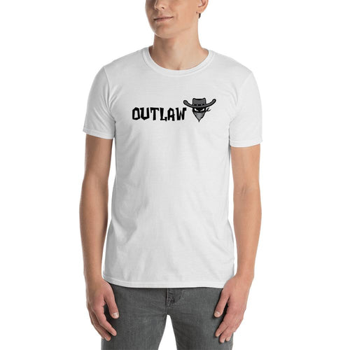 Outlaw T Shirt White Outlaw One Word T Shirt for Men