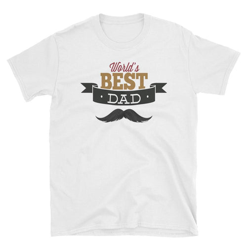 Unisex World Best Dad T Shirt Short Sleeve White T Shirt Gifts for Dad - Dafakar