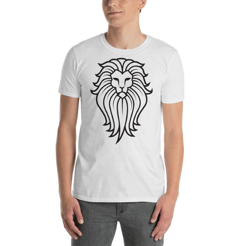 Tribal Lion T Shirt White Lion Wild Life T Shirt for Men - Dafakar