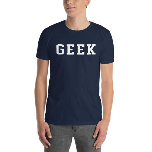 Geek T Shirt Navy Geek T Shirt One Word Geek T Shirt for Men - Dafakar