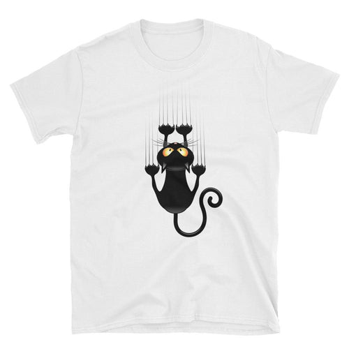 Unisex Cat T-Shirt White Cat Lover T Shirt - Dafakar