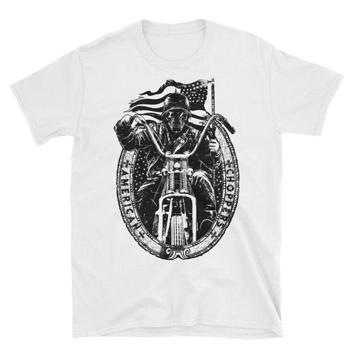American Chopper T Shirt Custom Motorcycle T Shirt Skull Biker T Shirt for Men - Dafakar