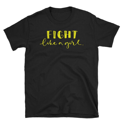 Fight Like a Girl T Shirt Black Girl Empowerment T Shirt Short-Sleeve Strong Girl T-Shirt - Dafakar