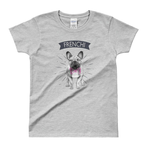 French Bulldog T Shirt Grey Dog Lover T Shirt Cute Bulldog T Shirt for Women - Dafakar