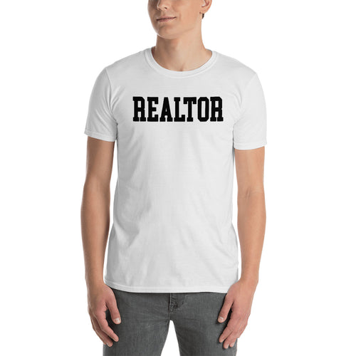 Realtor T Shirts White Color Real Estate Agent T Shirt Short-Sleeve Cotton T-Shirt for Property Dealers