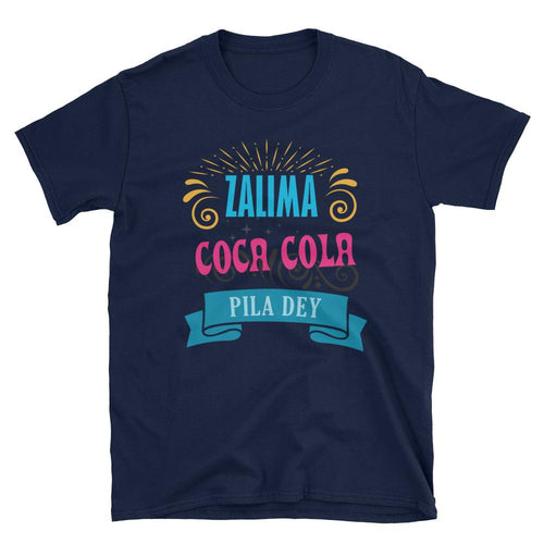 Zalima Coca Cola Pila De T-Shirt NavyFunny Desi T Shirt for Women - Dafakar