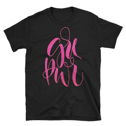 Girl Power T Shirt Black Short-Sleeve Grrl Power Empowerment T-Shirt for Women - Dafakar