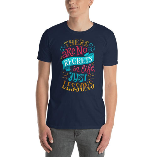 No Regrets T Shirt Navy There Are No Regrets in Life Just Lessons T Shirt Men - Dafakar