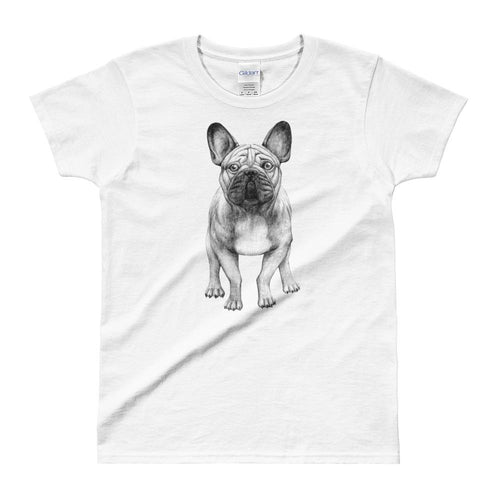 French Bulldog T Shirt White French Bulldog T Shirt for Women - Dafakar