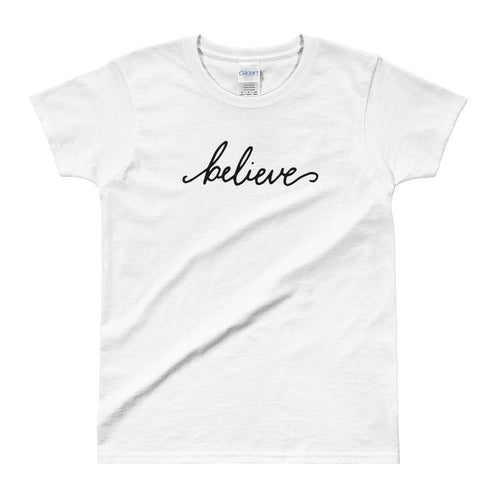 Believe T Shirt I want to Believe T Shirt White for Women - Dafakar