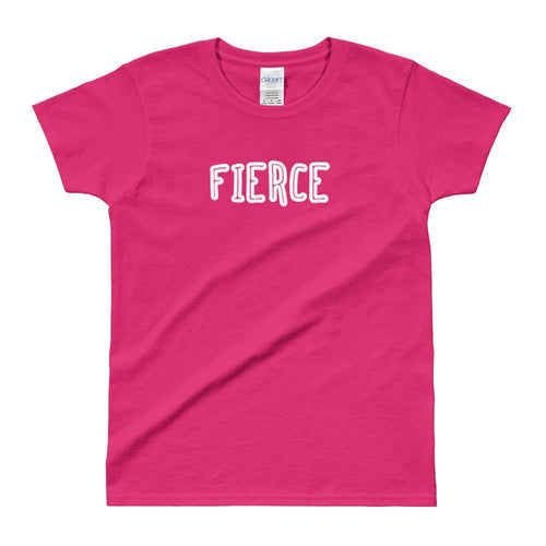Fierce T Shirt Pink Cotton Be Fierce T Shirt for Women - Dafakar