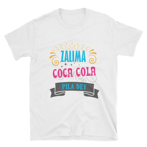 Zalima Coca Cola Pila De T-Shirt White Funny Desi T Shirt for Women - Dafakar