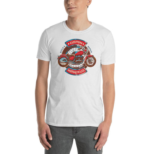 Custom Retro Vintage Motorcycle T Shirt White Triumph Biker T Shirt for Men - Dafakar