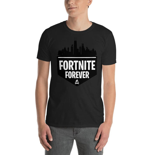 Fortnite T Shirt Black Fortnite Forever Gaming T Shirt for Geek Men