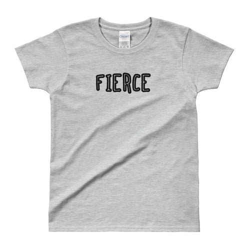 Fierce T Shirt Grey Cotton Be Fierce T Shirt for Women - Dafakar