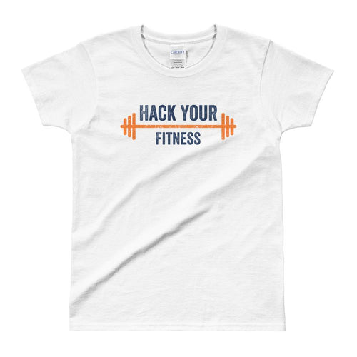 Hack Your Fitness T Shirt Gym T Shirt White Fitness T Shirt for Women - Dafakar