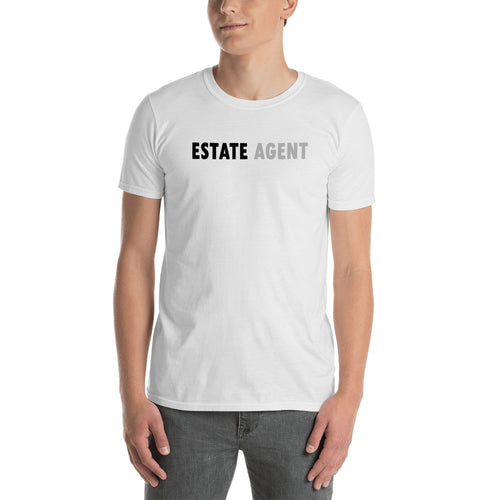 Estate Agent T Shirt White Color Realtor T Shirt Short-Sleeve Cotton T-Shirt for Property Agents