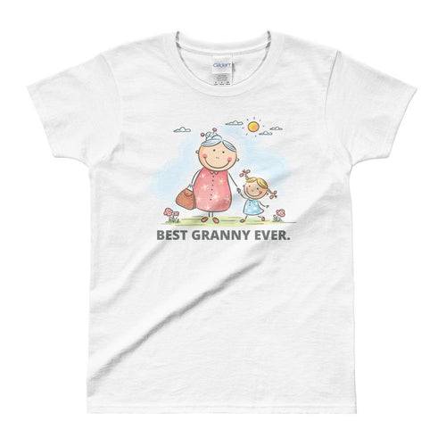 Best Granny Ever T Shirt Grandma & Granddaughter Love White Color T Shirt - Dafakar