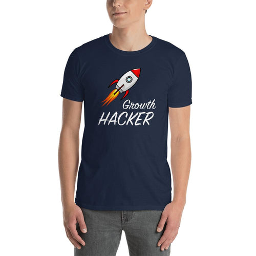 Growth Hacker T Shirt Navy Market Growth Hacker T Shirt for Men - Dafakar