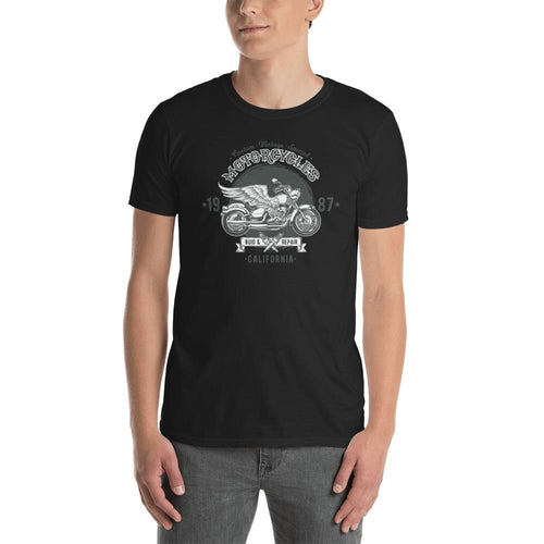 Motorcycle T Shirts Black Retrobike Tee Shirts Cotton Triumph Motorcycle T Shirts for Men - Dafakar