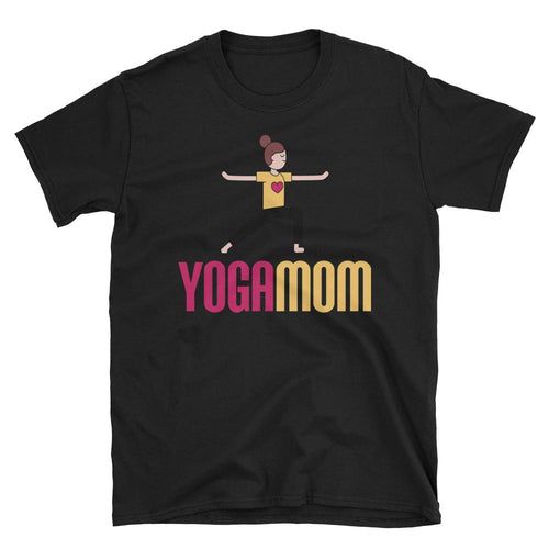 Yoga Mom T Shirt Black Cotton Spiritual Yoga T Shirt T Shirt for Mum - Dafakar