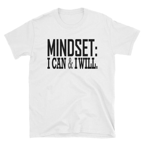 Mindset T Shirt White Mindset, I Can Do it & I Will Do It T Shirt for Women - Dafakar