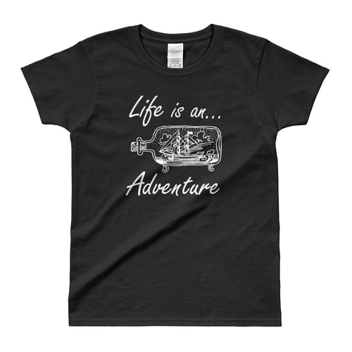 Life is an Adventure T Shirt Black Adventure Life T Shirt for Women - Dafakar