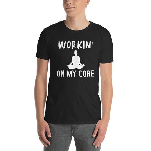 Working on My Core T Shirt Black Short-Sleeve T-Shirt for Men