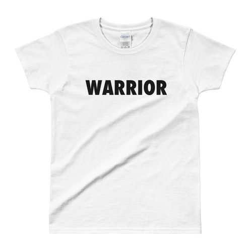 Warrior T Shirt White Cotton Warrior T Shirt for Women - Dafakar