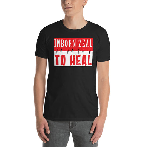 In Born Zeal to Heal T Shirt Black Doctor T Shirt Short-Sleeve Cotton T-Shirt