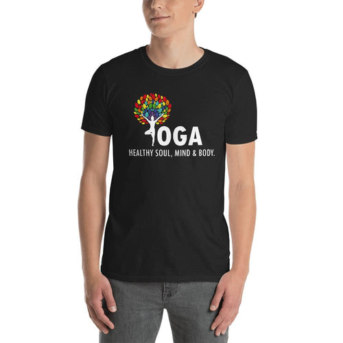 Yoga T Shirt Black Shakti Yoga T Shirt Healthy Soul, Mind & Body T Shirt for Men - Dafakar